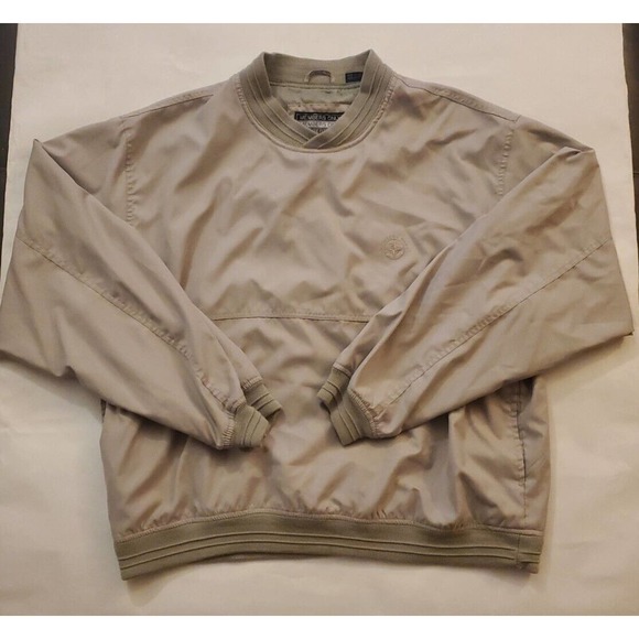Vintage 90s Members Only Windbreaker Jacket Pullover Mens XL Beige - Old School - Picture 1 of 9
